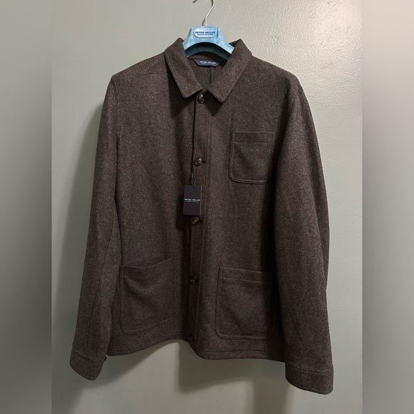 Peter Millar Crown Crafted Artisan Crafted Cashmere Chore Coat Gray 2XL $1295 - Picture 1 of 7